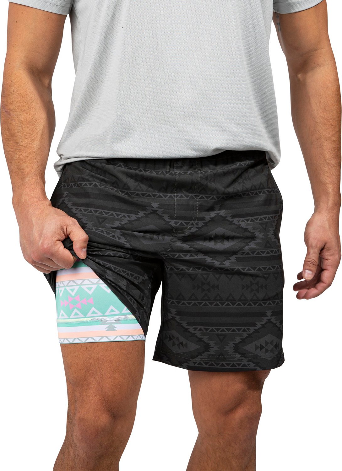 Athletic shorts with compression on sale liner