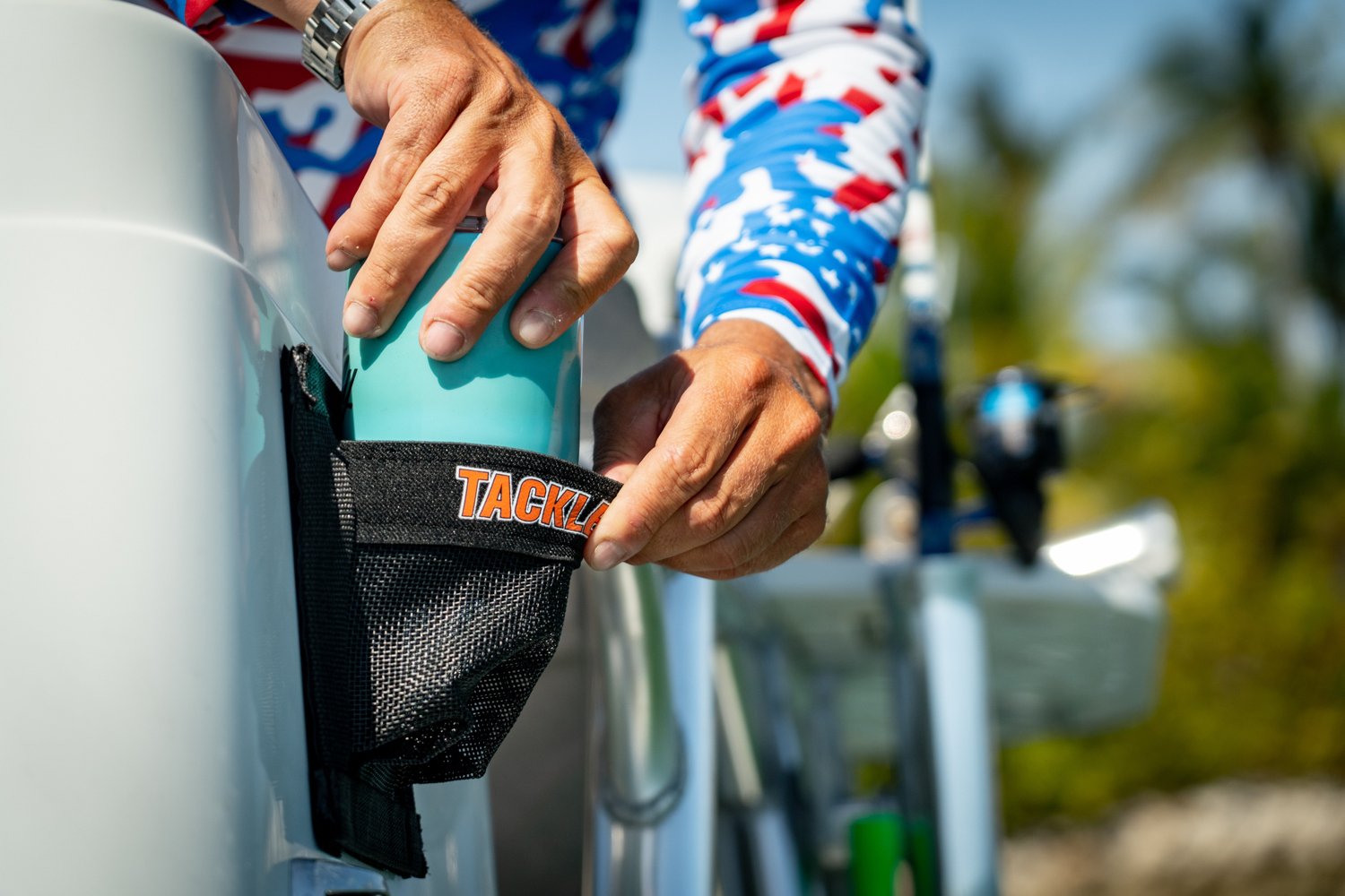 TackleWebs 6” Wide by 6” High Hook and Loop Cup Holder - view number 3