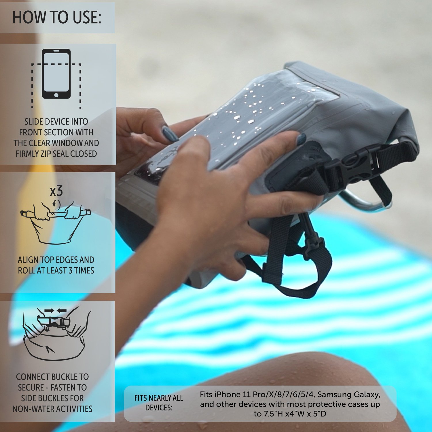 geckobrands Waterproof Phone Tote                                                                                                - view number 3