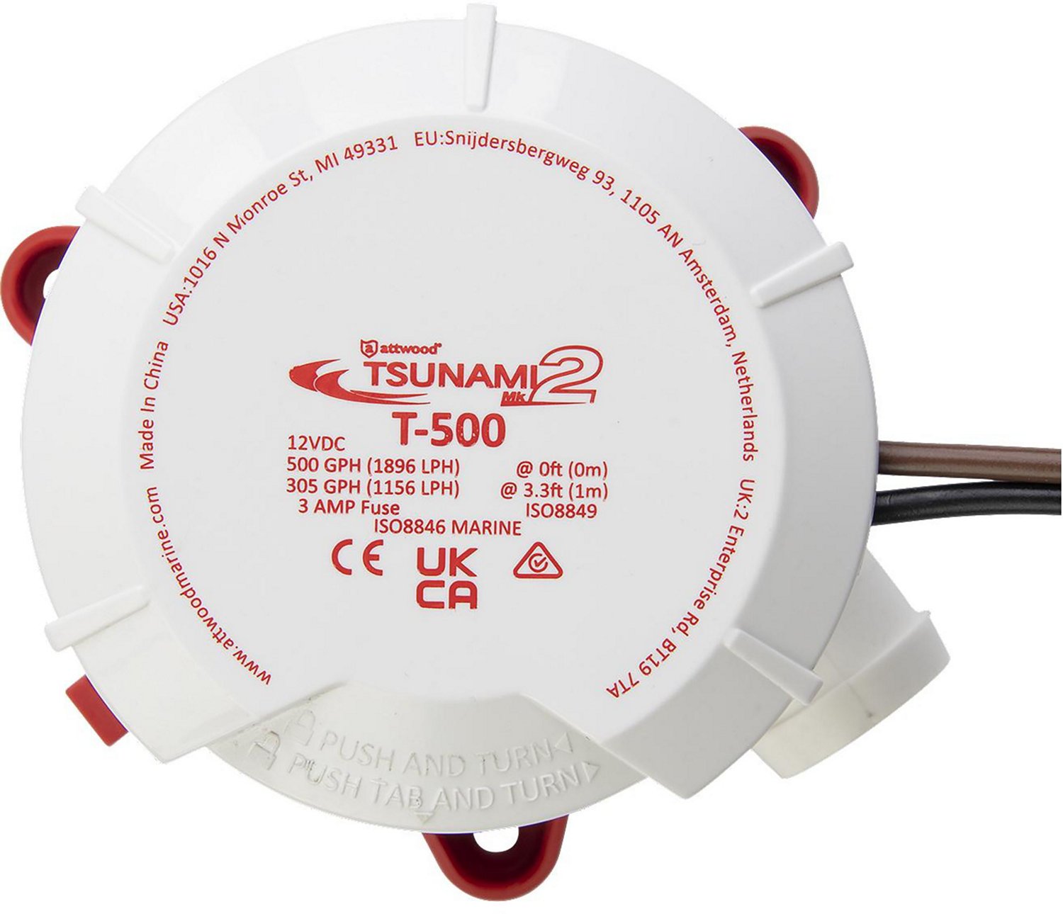 Attwood Tsunami MK2 500 12V Manual Bilge Pump - view number 5