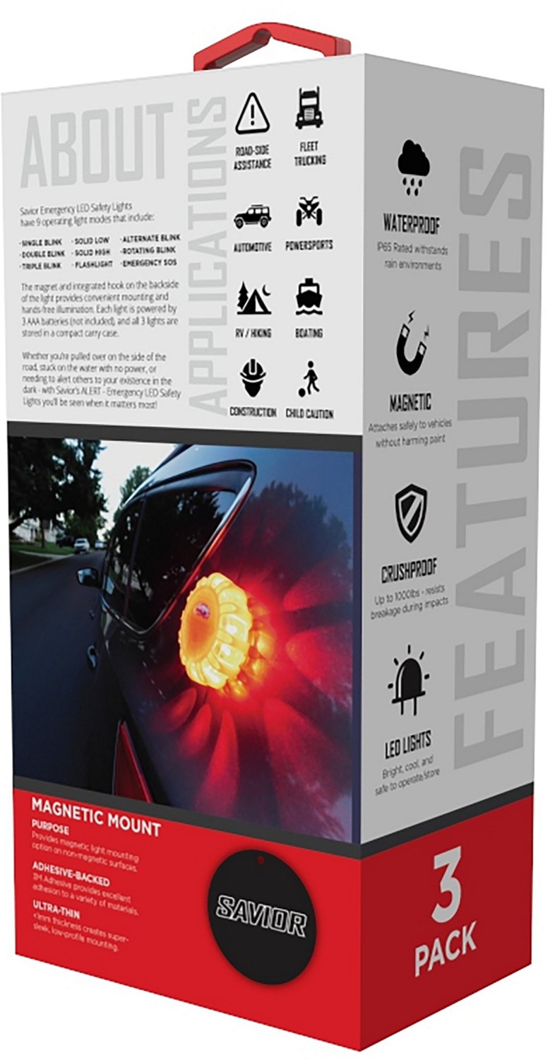 Savior ALERT Emergency LED Safety Lights 3-Pack                                                                                  - view number 6
