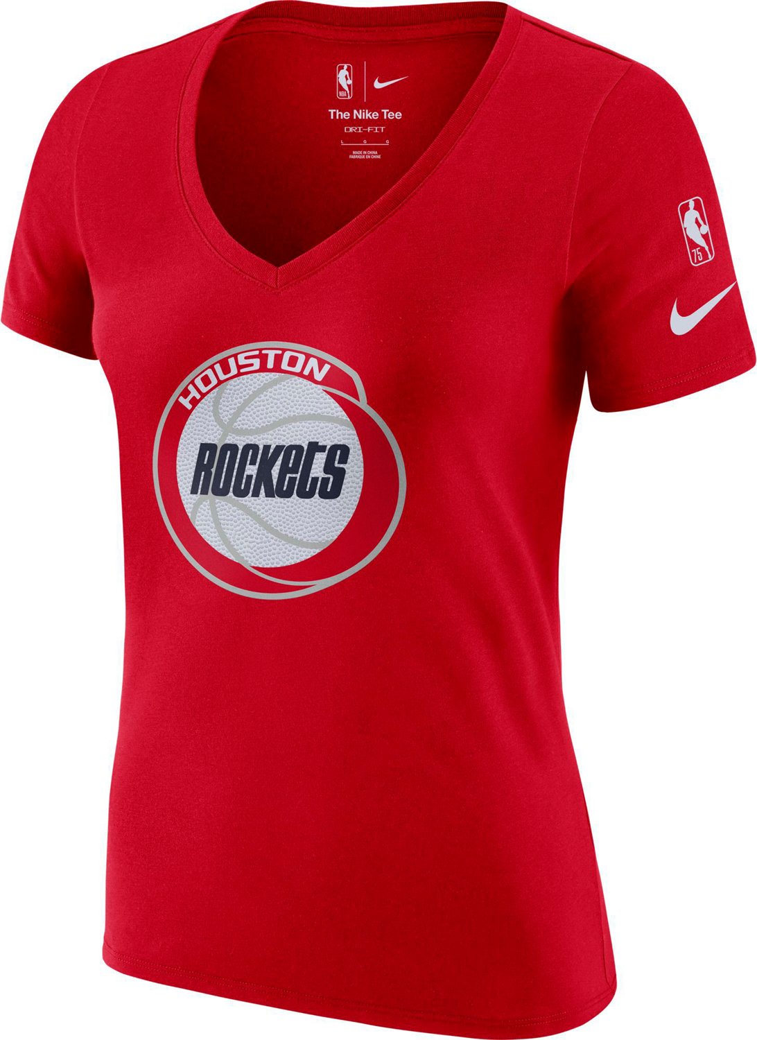 Nike Women’s Houston Rockets Dri-FIT City Edition Mixtape V-neck T ...