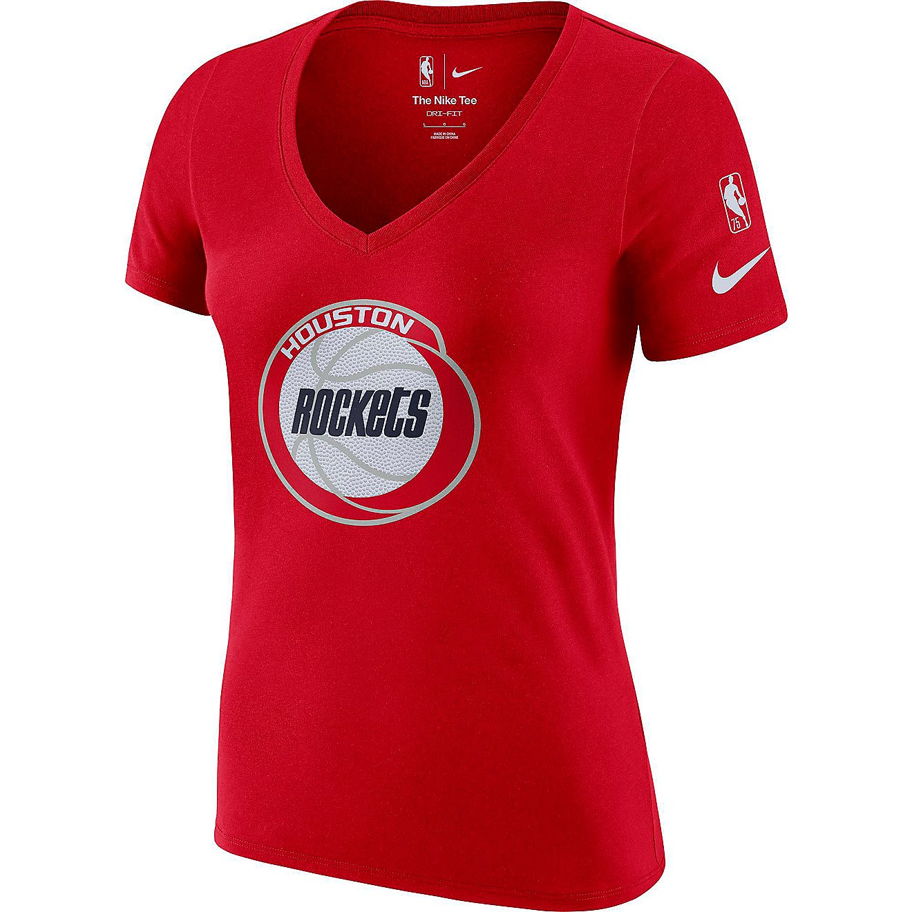 Nike Women’s Houston Rockets Dri-FIT City Edition Mixtape V-neck T-shirt                                                       - view number 1