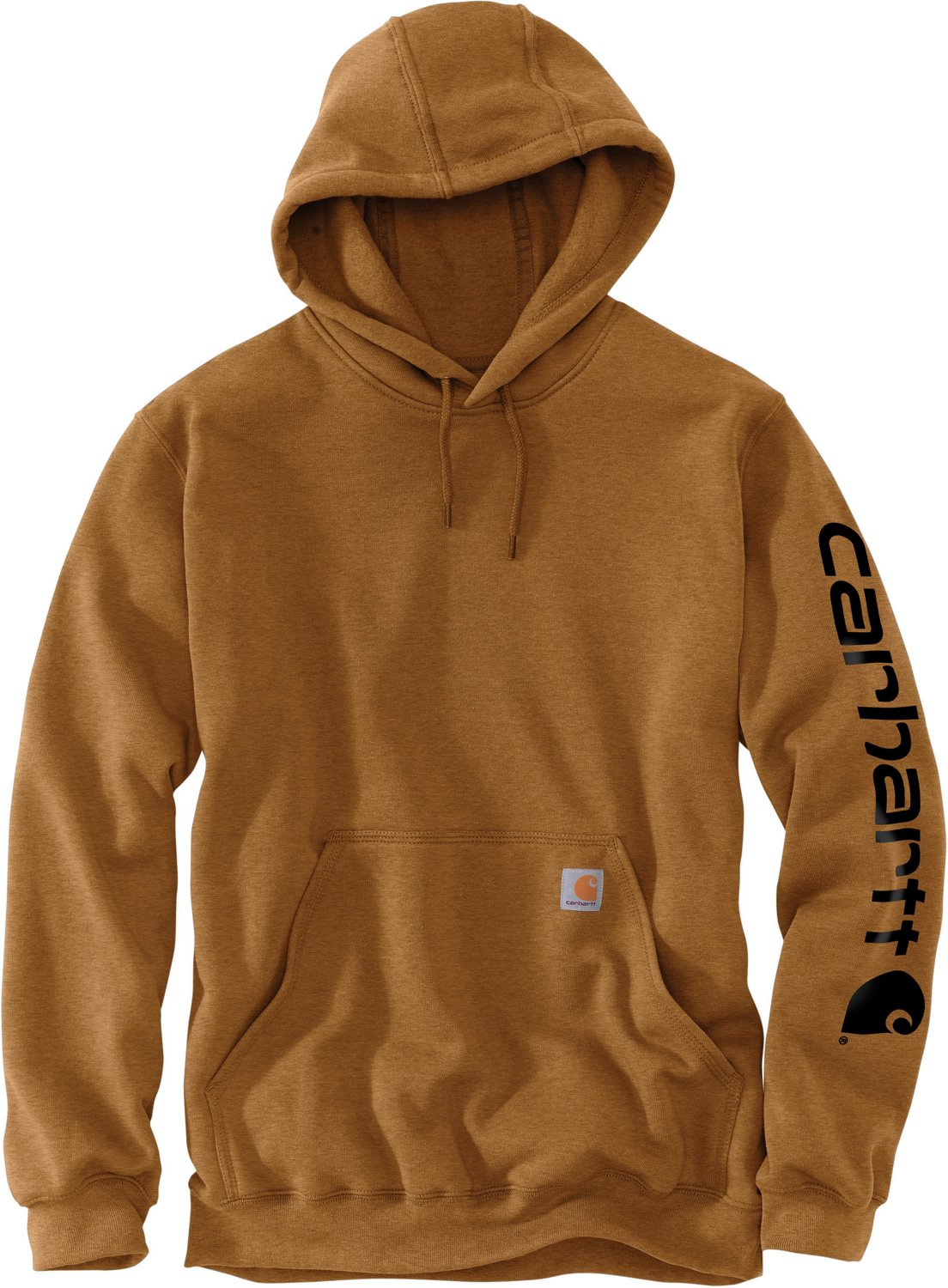 Carhartt Men's Loose Fit Midweight Signature Sleeve Logo Hooded Sweatshirt - view number 2