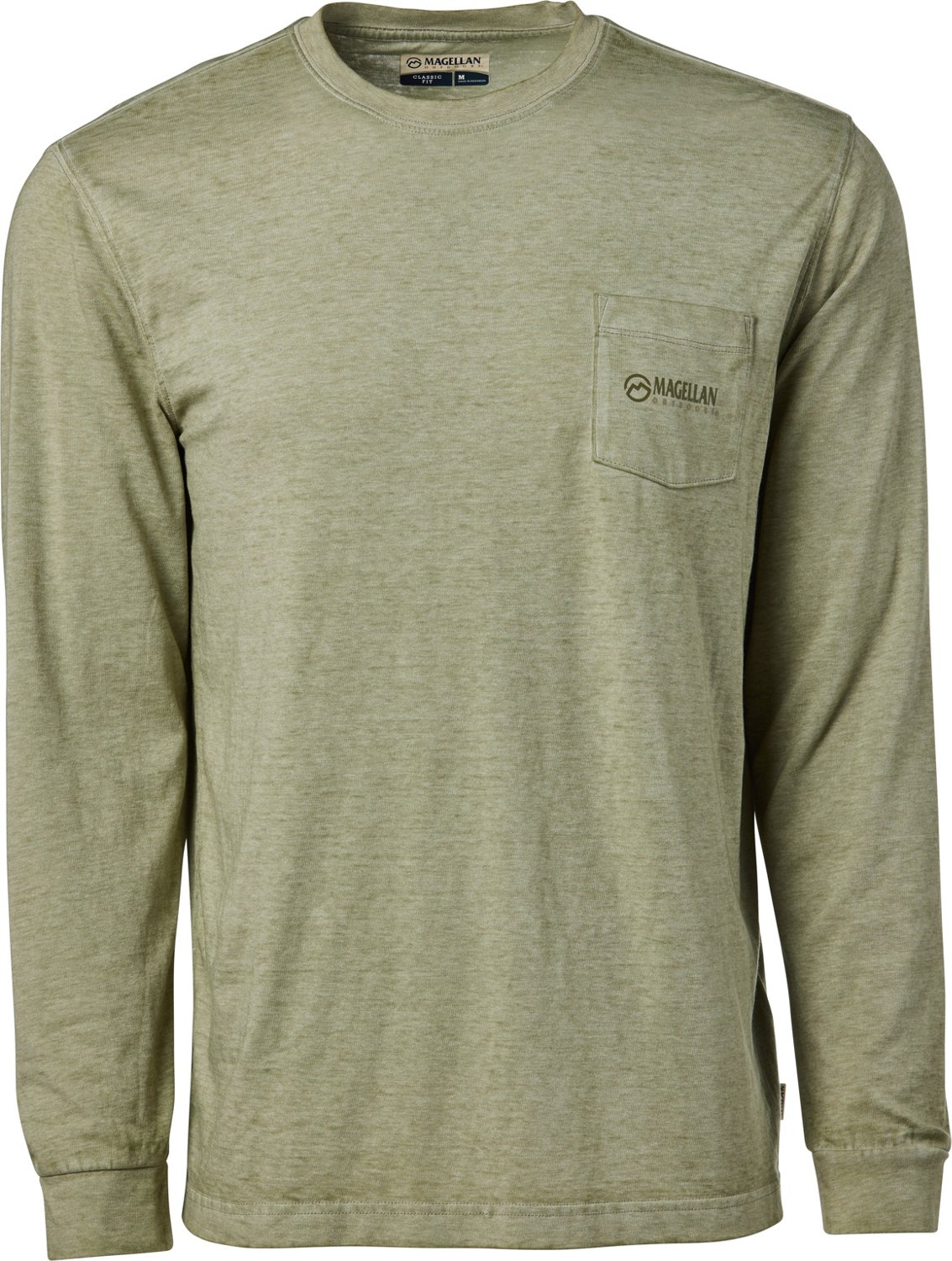 Magellan Outdoors Men's Campfire Washed Pocket Long Sleeve Tshirt Academy