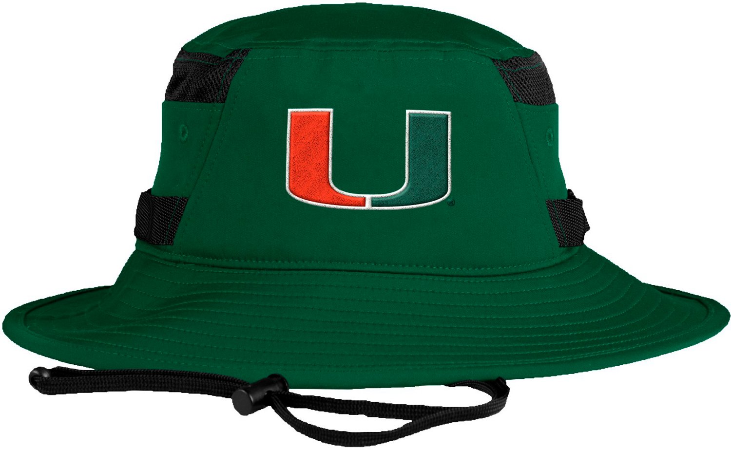adidas Adults’ University of Miami Victory Performance Bucket Hat Academy