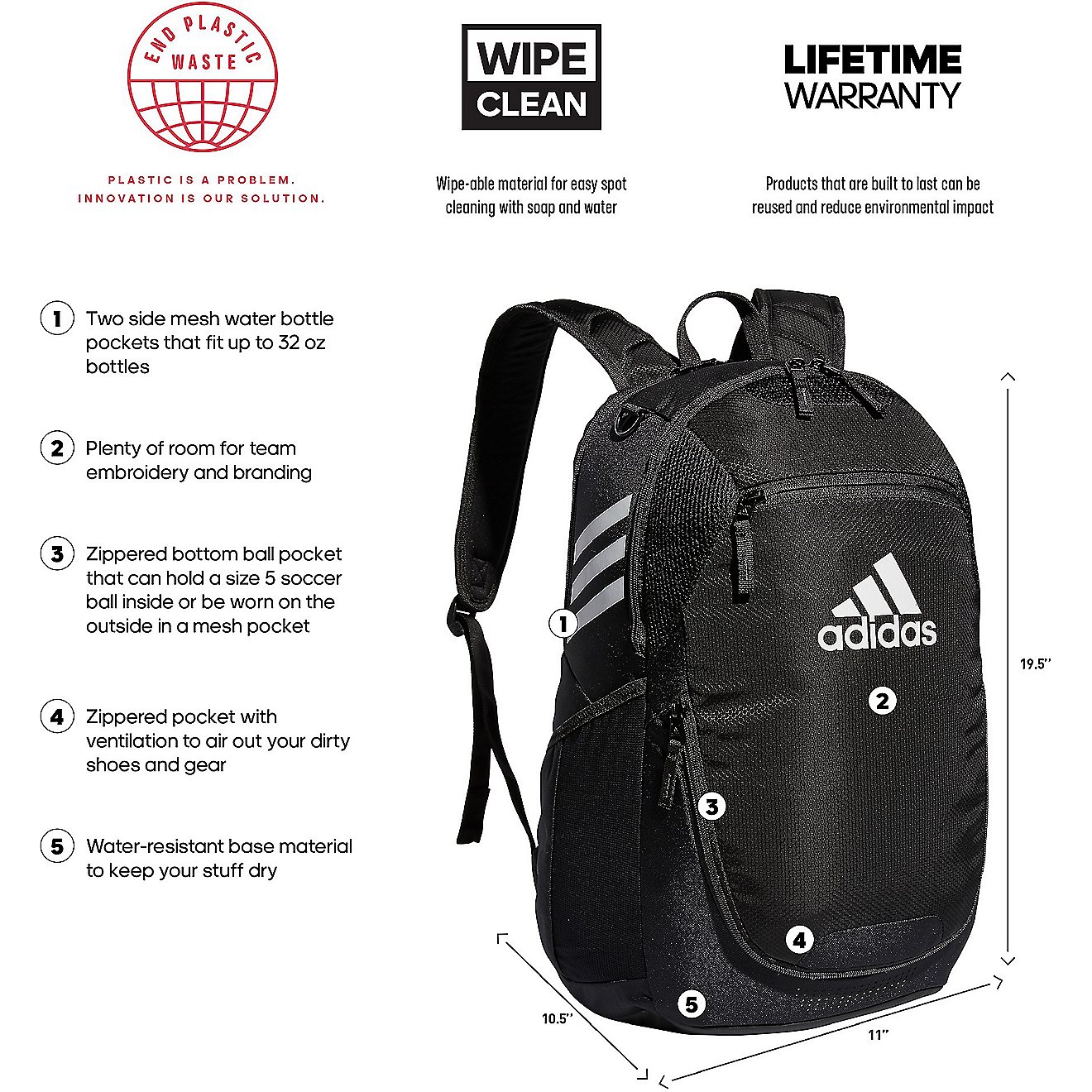 adidas Stadium Soccer Backpack                                                                                                   - view number 5