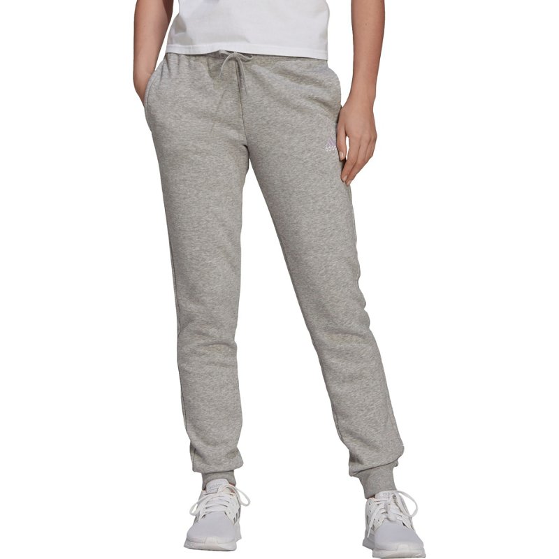 adidas Women's Essentials Slim Tapered Pants Gray, Medium - Women's Athletic Fleece at Academy Sports product image