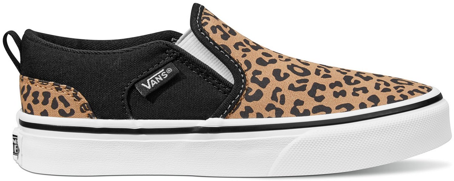 Vans Girls' Asher Cheetah PSGS Slip-on Shoes                                                                                     - view number 1 selected