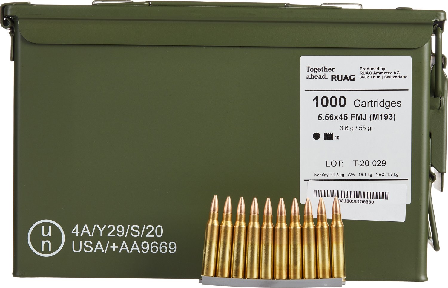 12+ 556 Ammo 500 Round Box