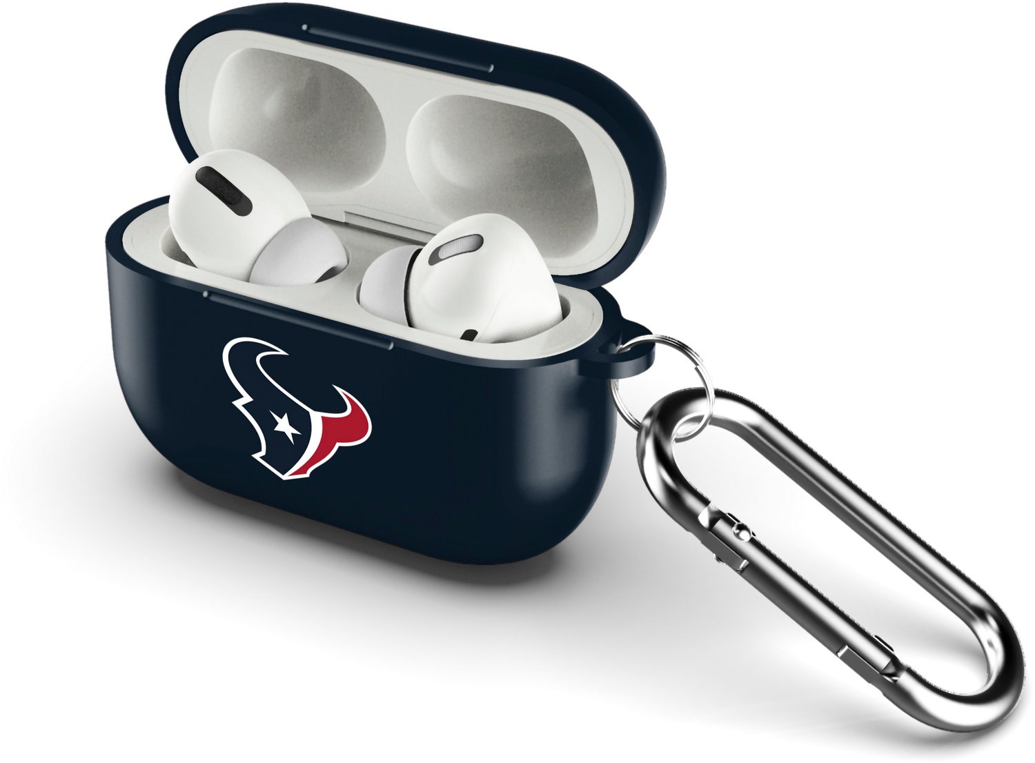 GameTime Navy Houston Texans Debossed Silicone AirPods 3 Case Cover