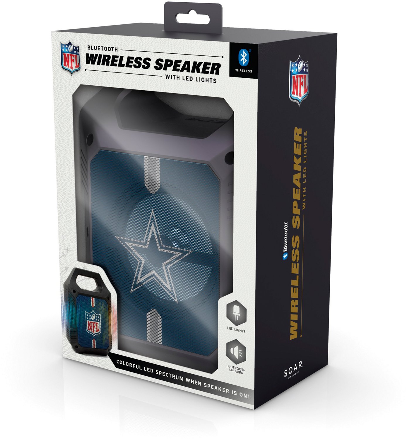  SOAR NFL Shockbox LED Wireless Bluetooth Speaker, Las