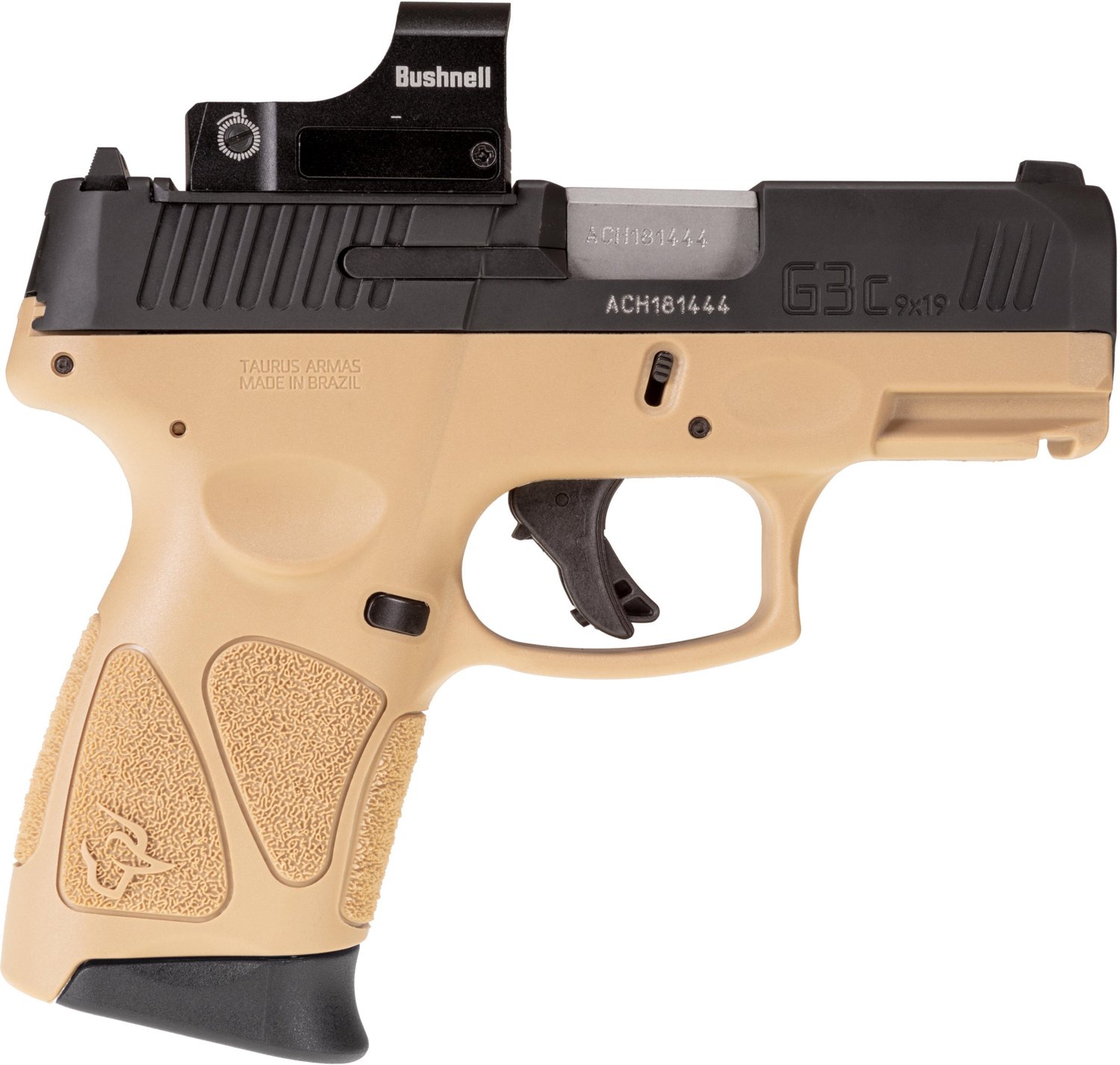 Taurus G3C T.O.R.O. 9mm Tan/Black Centerfire Pistol with Red Dot Academy