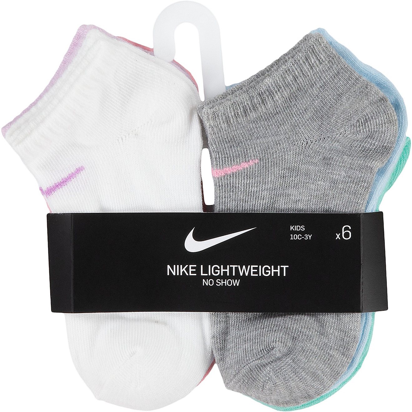 Nike Youth Metallic Swoosh Low Cut Socks 6 Pack                                                                                  - view number 3