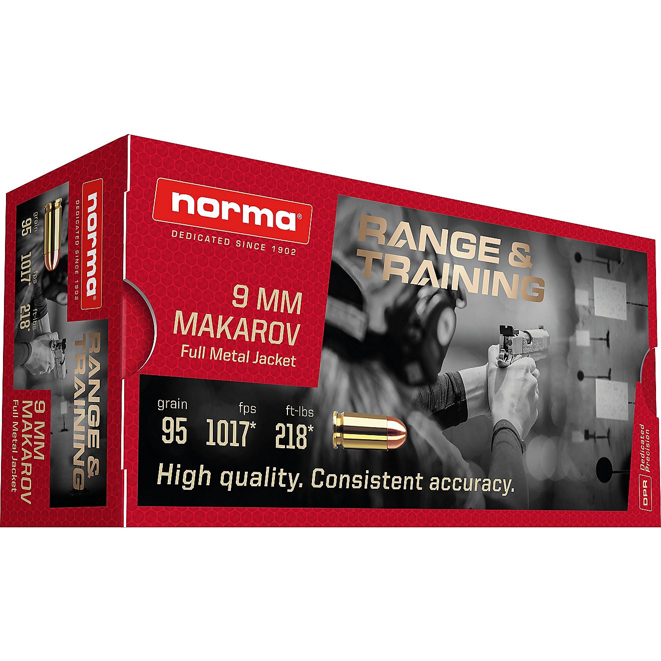 Norma USA FMJ 9mm Makarov 95-Grain Ammunition - 50 Rounds                                                                        - view number 1