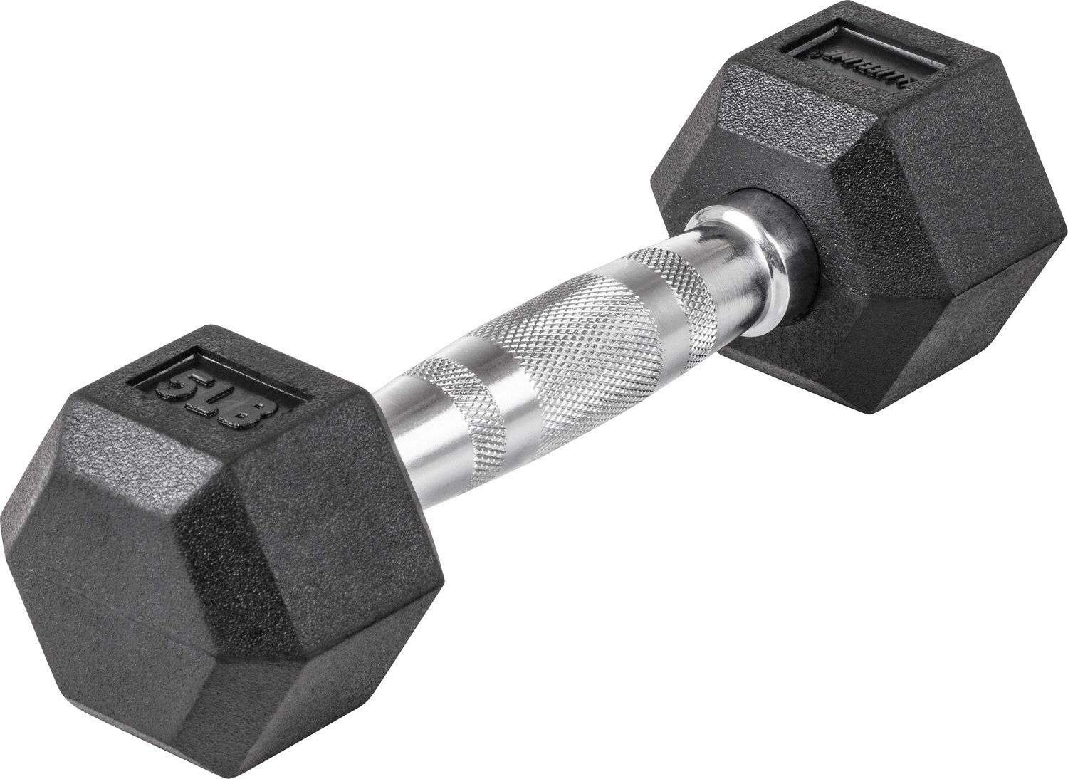 Lifeline Hex 5-120lb Rubber Dumbbell | Academy