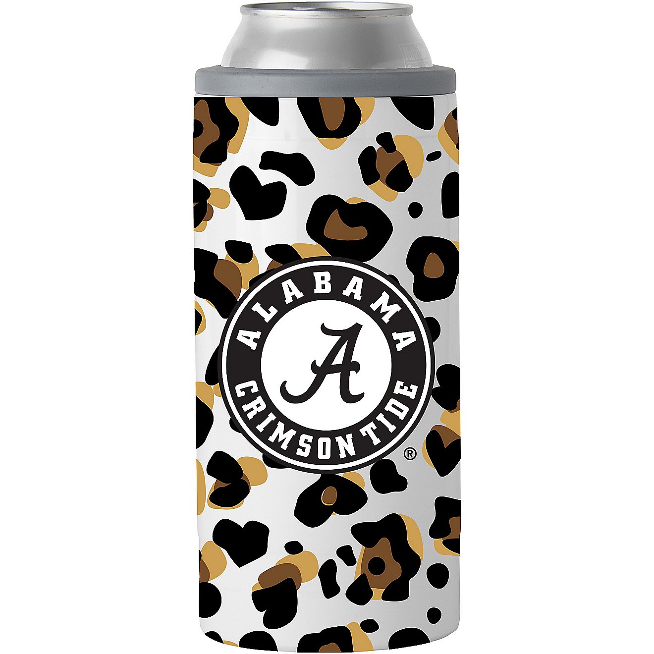 Logo University of Alabama 12 oz Neutral Leopard Slim Can Coolie                                                                 - view number 1