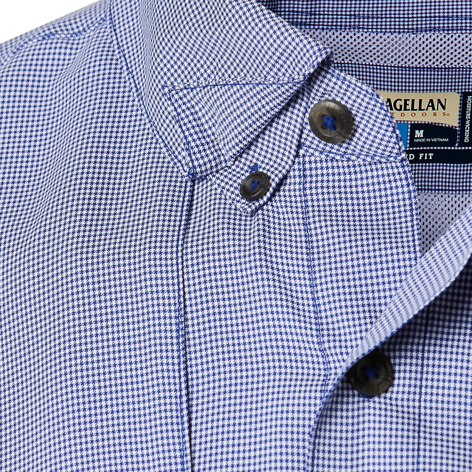 Magellan Outdoors Men's Aransas Pass Mini Check Short Sleeve Shirt - view number 5