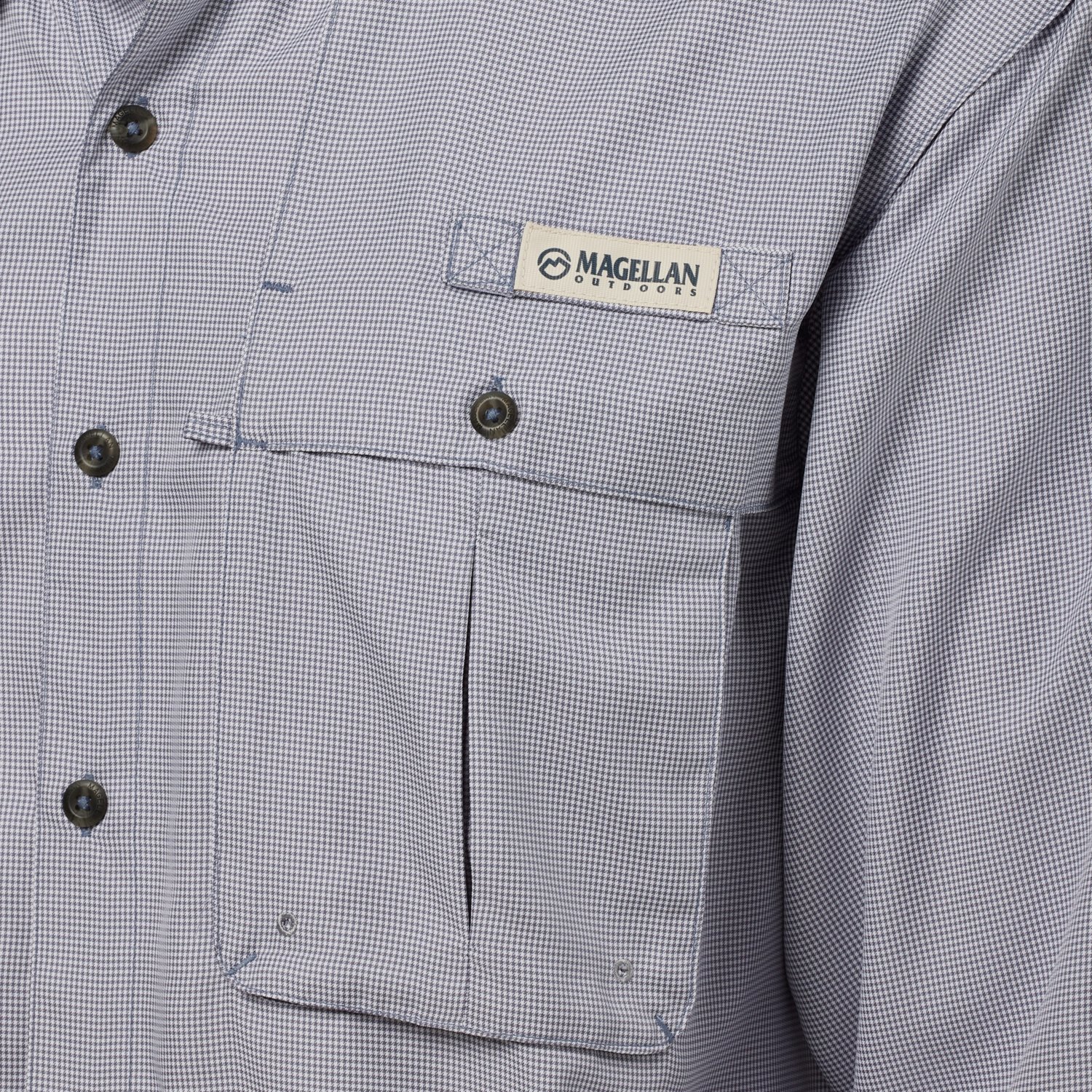 Magellan Outdoors Men's Aransas Pass Mini Check Long Sleeve Fishing Shirt - view number 4