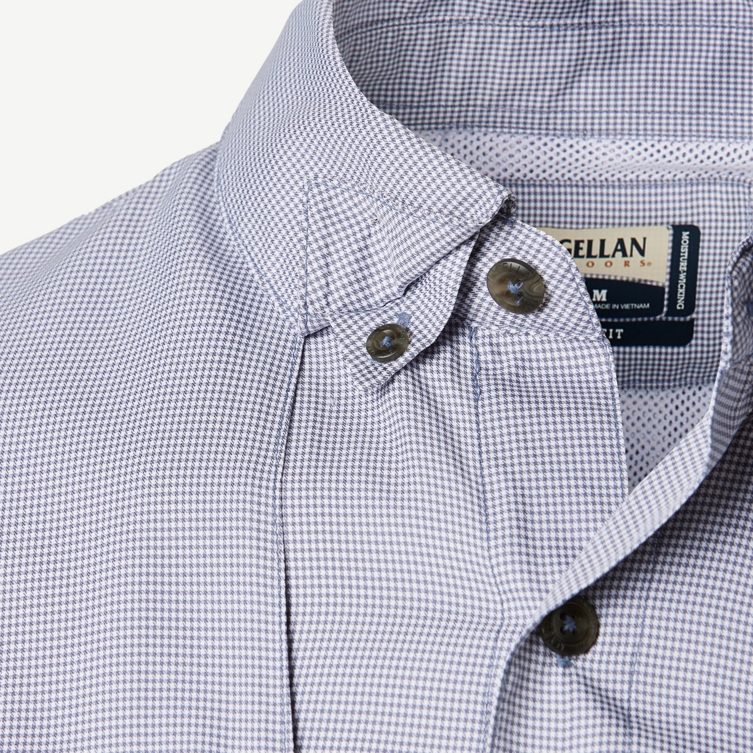 Magellan Outdoors Men's Aransas Pass Mini Check Long Sleeve Fishing Shirt - view number 7