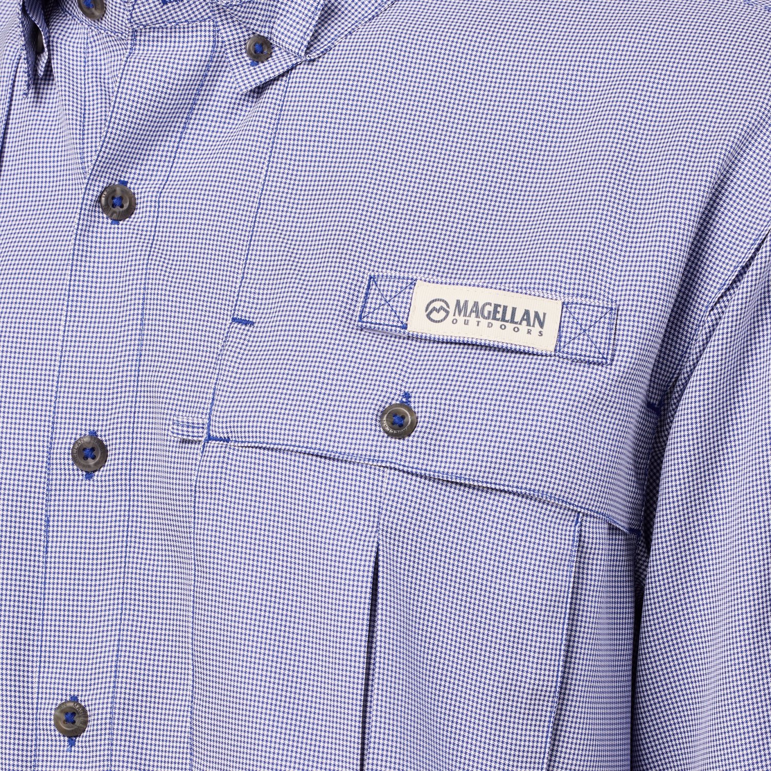 Magellan Outdoors Men's Aransas Pass Mini Check Long Sleeve Fishing Shirt - view number 4