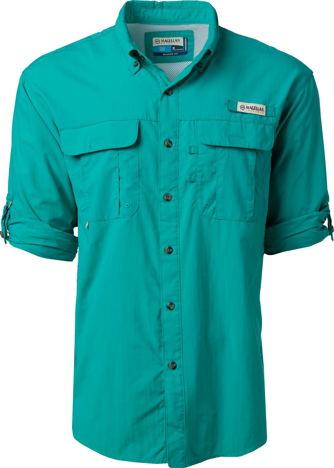 Magellan Outdoors Men's Laguna Madre Solid Long Sleeve Fishing Shirt Academy