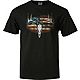 Academy Sports + Outdoors Men's American Flag Euro Deer Mount Short Sleeve T-shirt                                               - view number 1 image