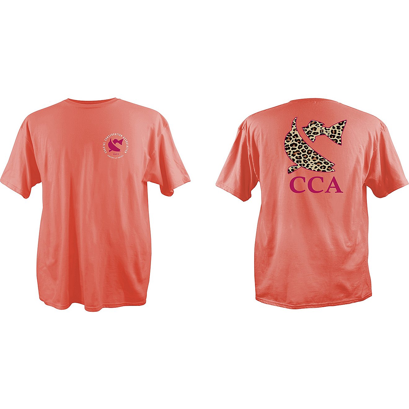 CCA Men’s Leopard Logo Jersey Short Sleeve T-shirt                                                                             - view number 1