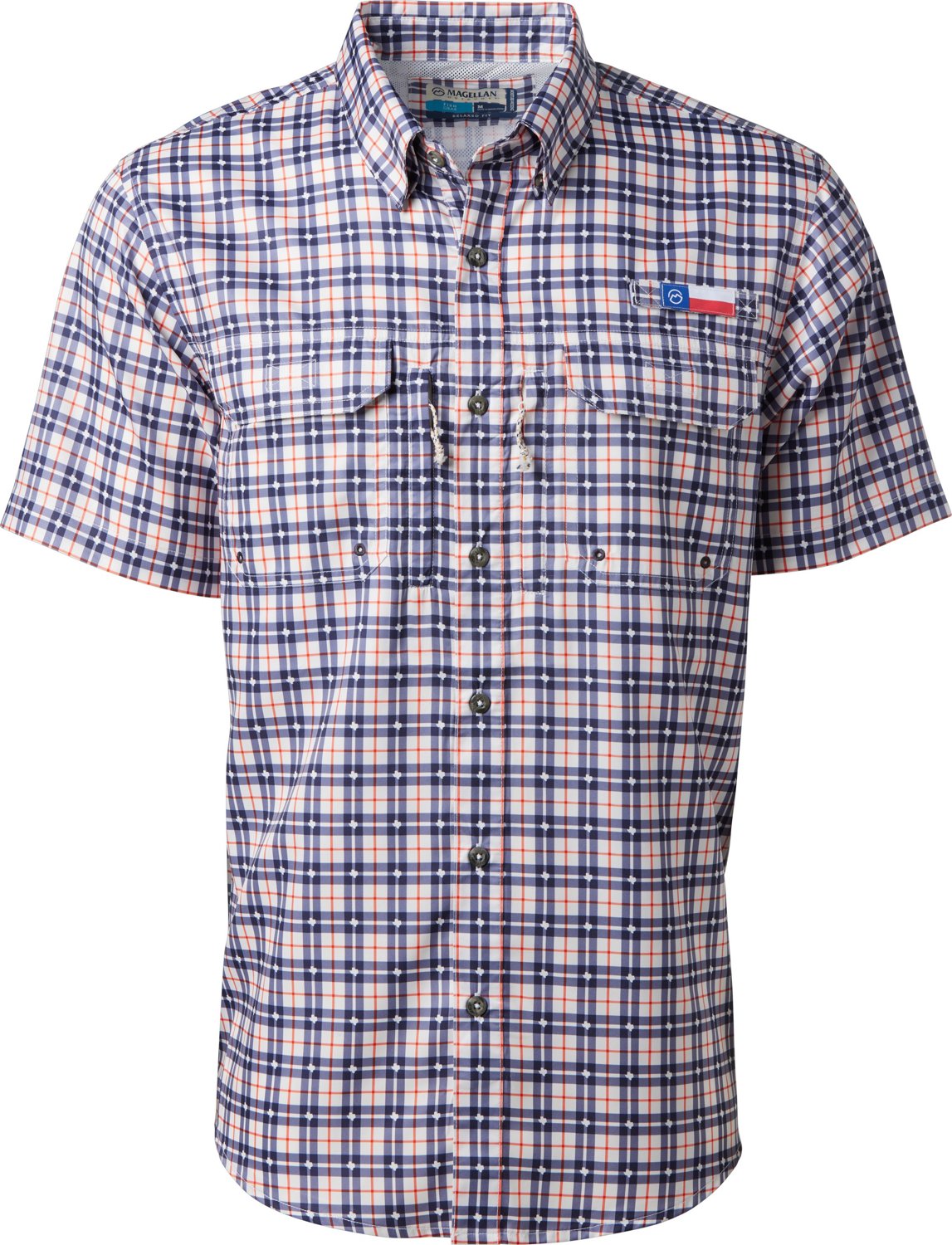 Magellan Outdoors Men's Local State Plaid Texas Short Sleeve Shirt