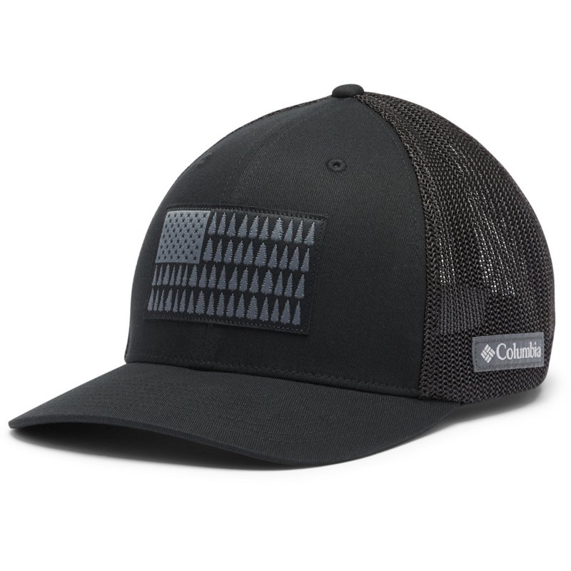 Columbia Sportswear Men's Tree Flag Mesh Ball Cap Black, Small/Medium - Men's Hunting/Fishing Headwear at Academy Sports