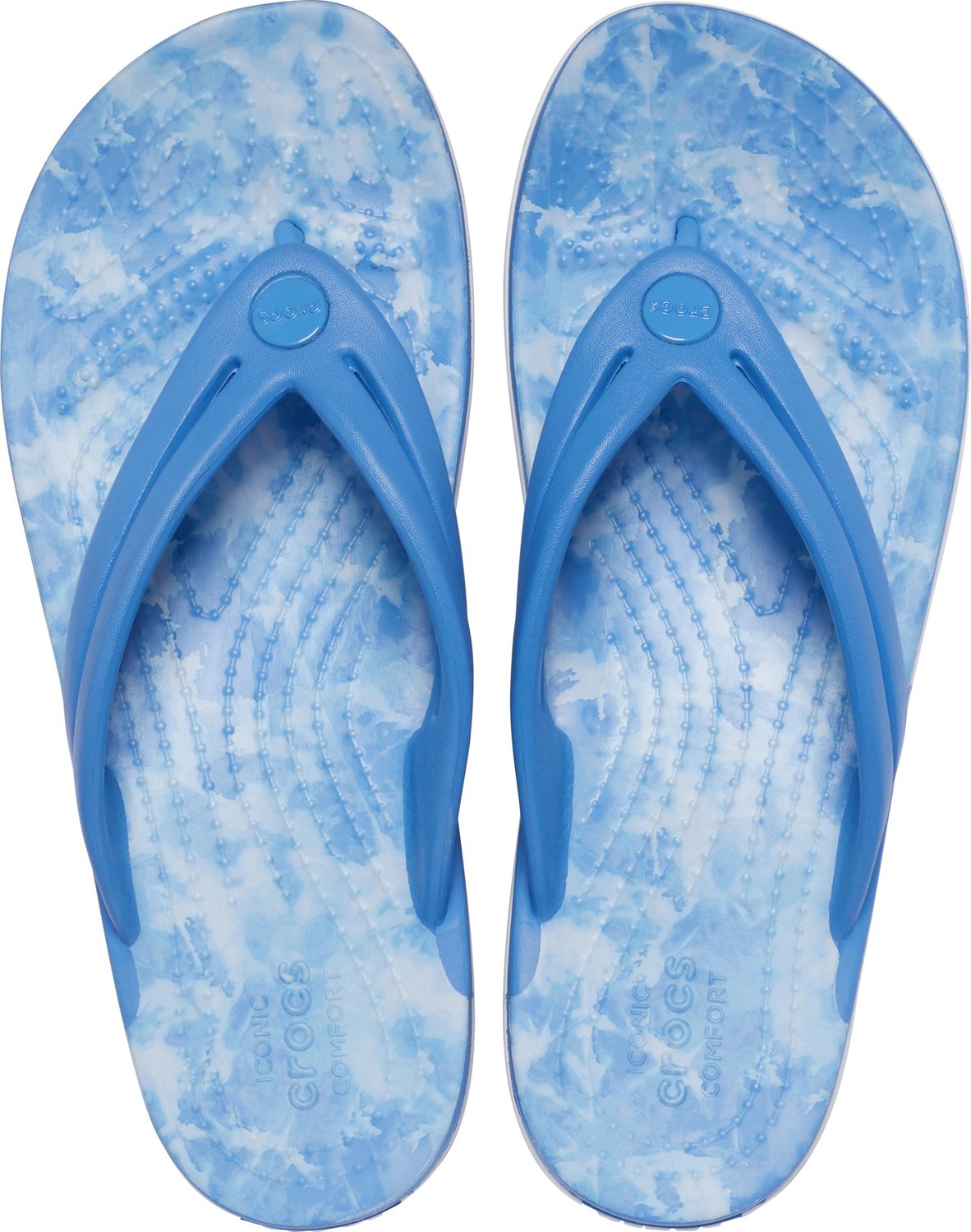 Crocs Women's Crocband Bleach Dye Flip Flops Academy