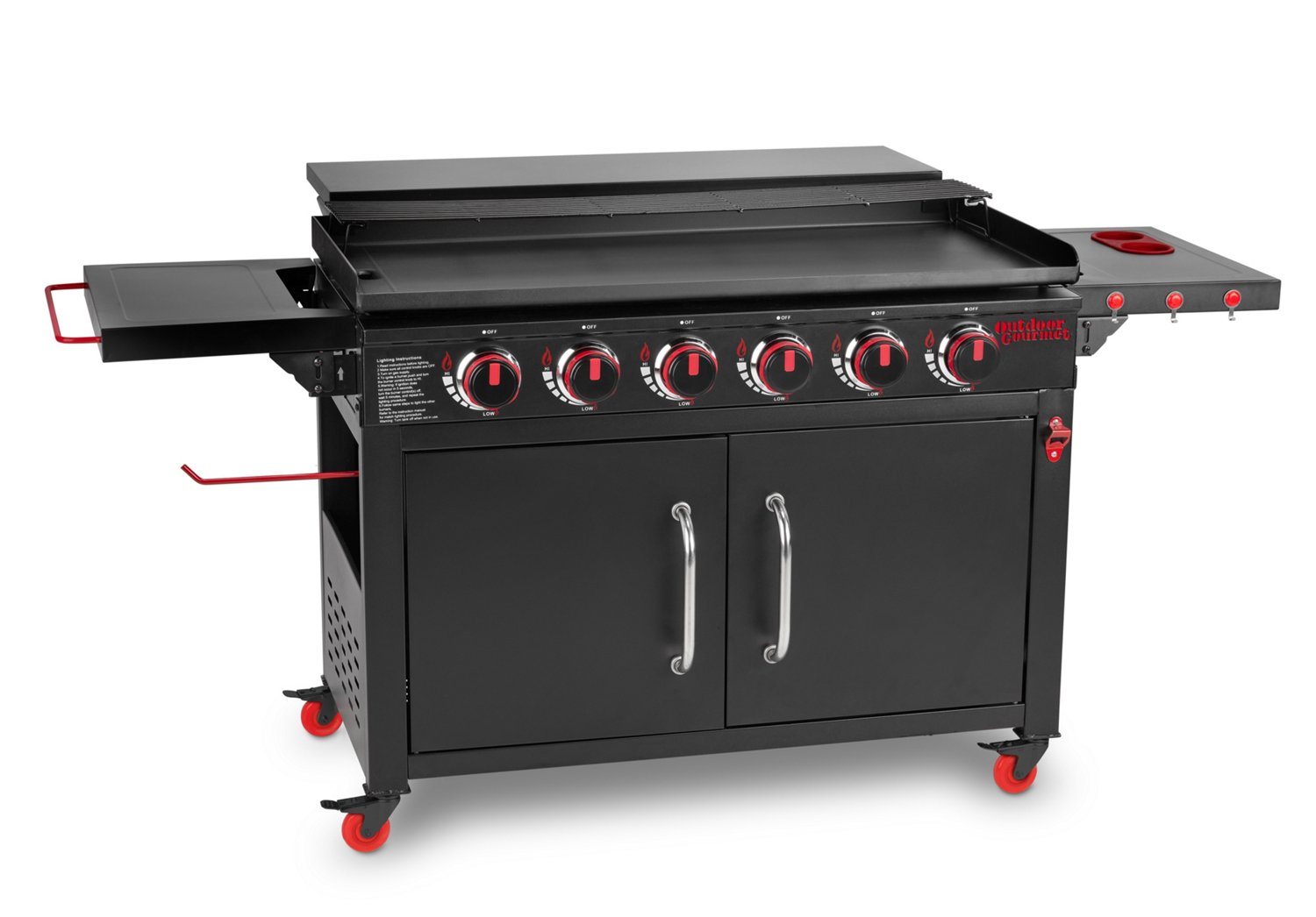 35 7/8 x 27 x 4 Add-On 6 Burner Griddle Top