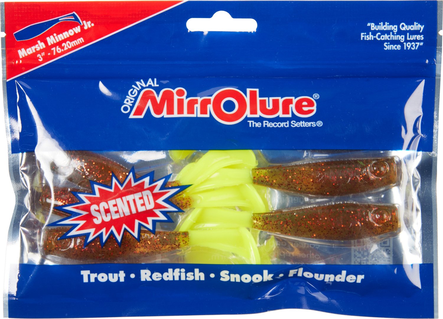 MirrOlure Marsh Minnow Jr. 3 in Paddle Tail Baits 6-Pack