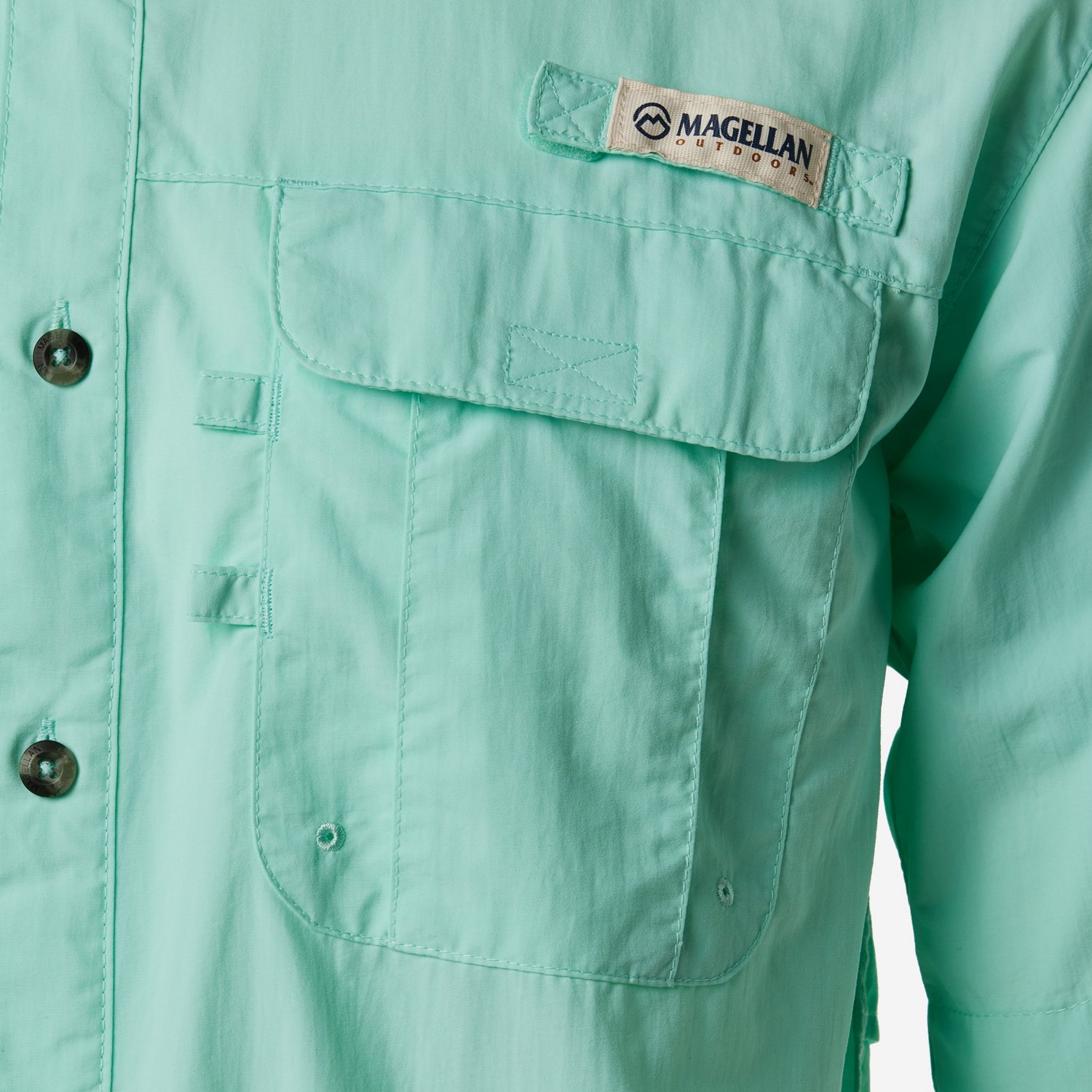Magellan Outdoors Men's Laguna Madre Solid Short Sleeve Fishing Shirt                                                            - view number 3