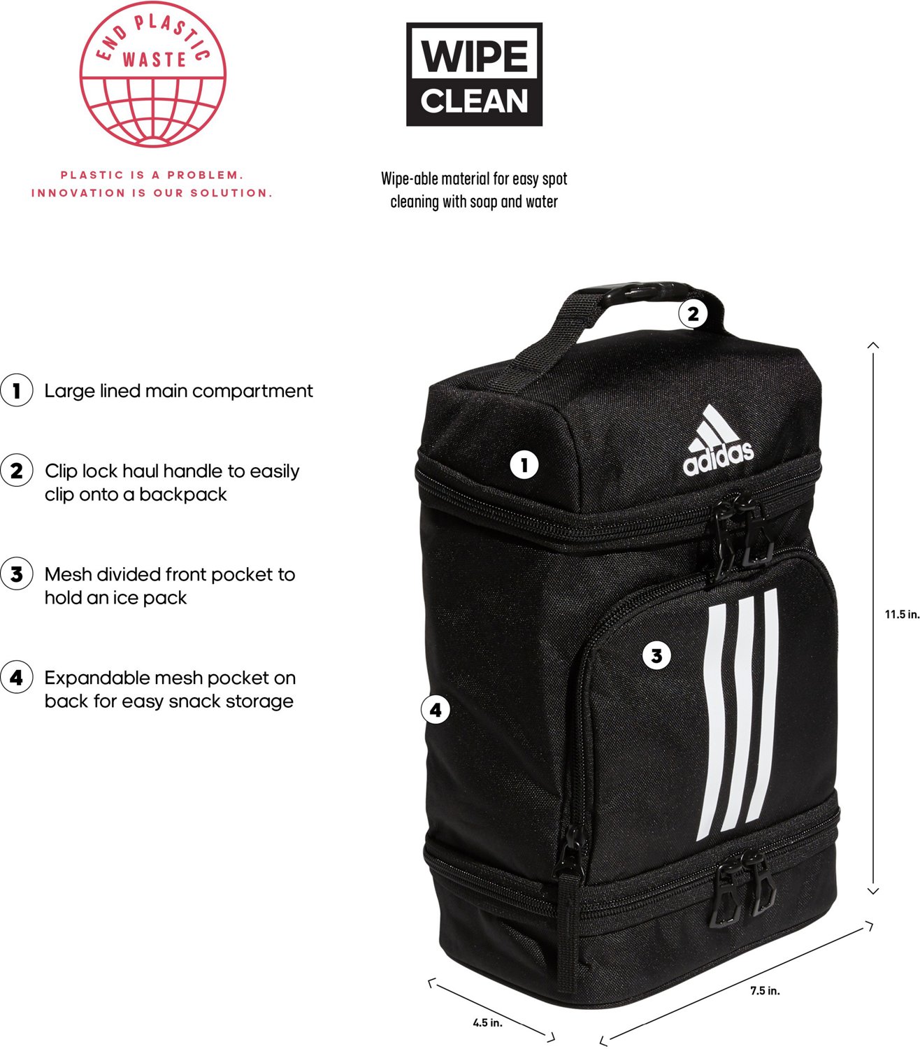 adidas Excel 2 Lunch Bag Free Shipping at Academy