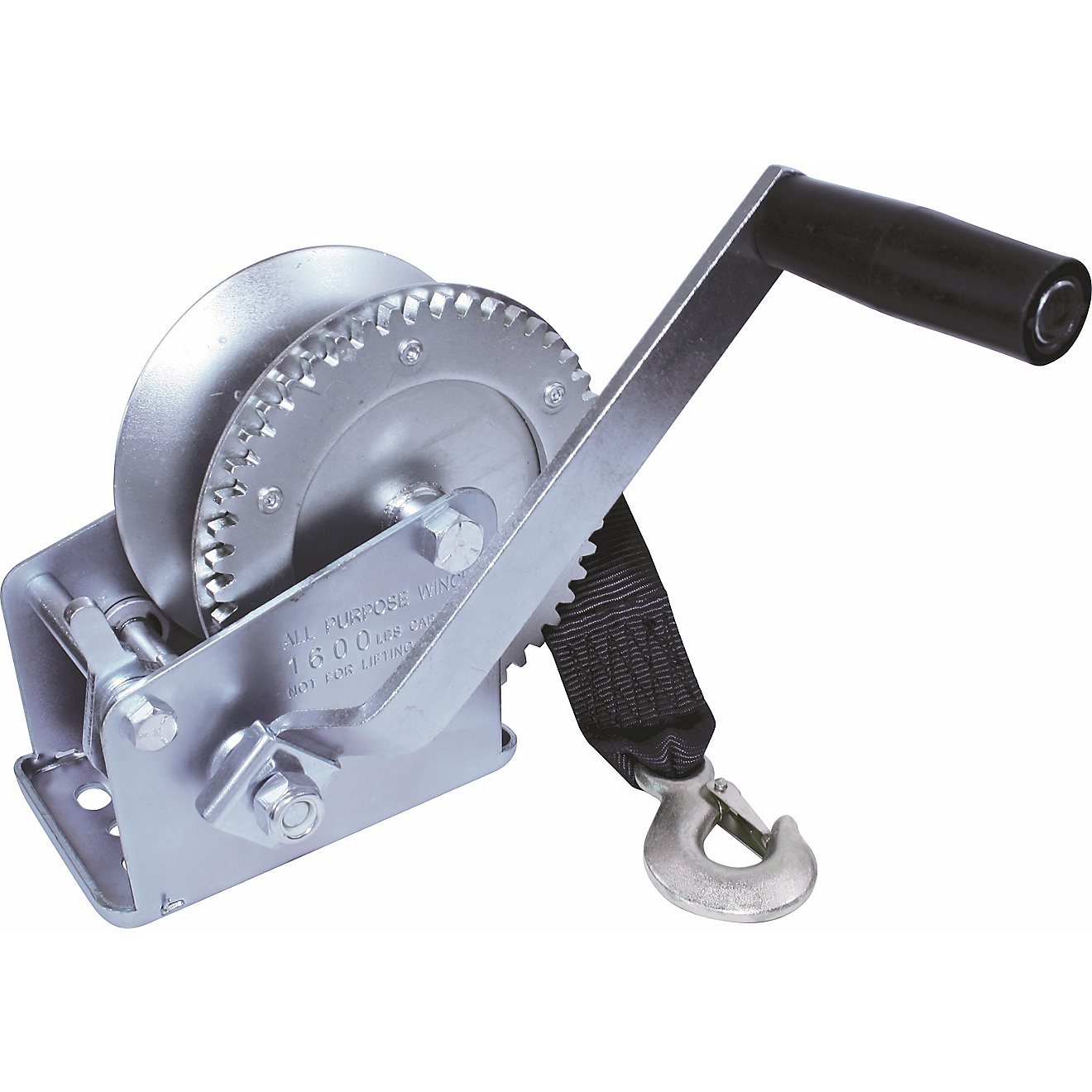 SeaSense Zinc 1000 lb Trailer Winch with Strap                                                                                   - view number 1