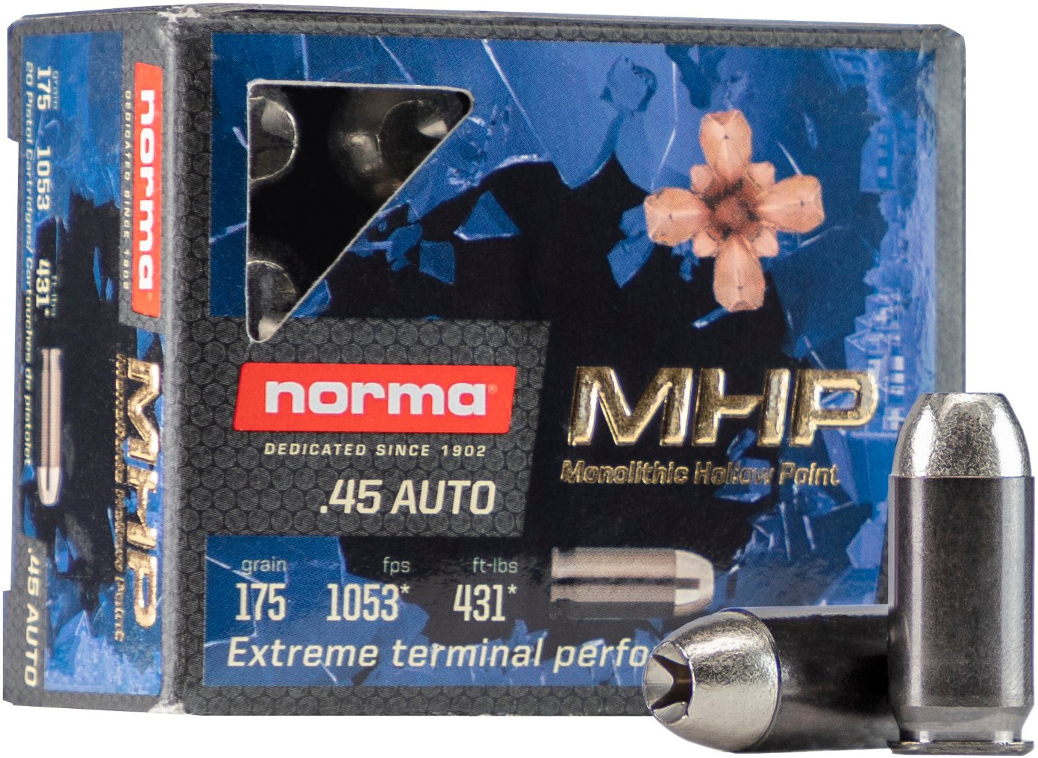 Norma USA Monolithic Hollow Point .45 Automatic 175-Grain Ammunition - 20 Rounds - view number 2