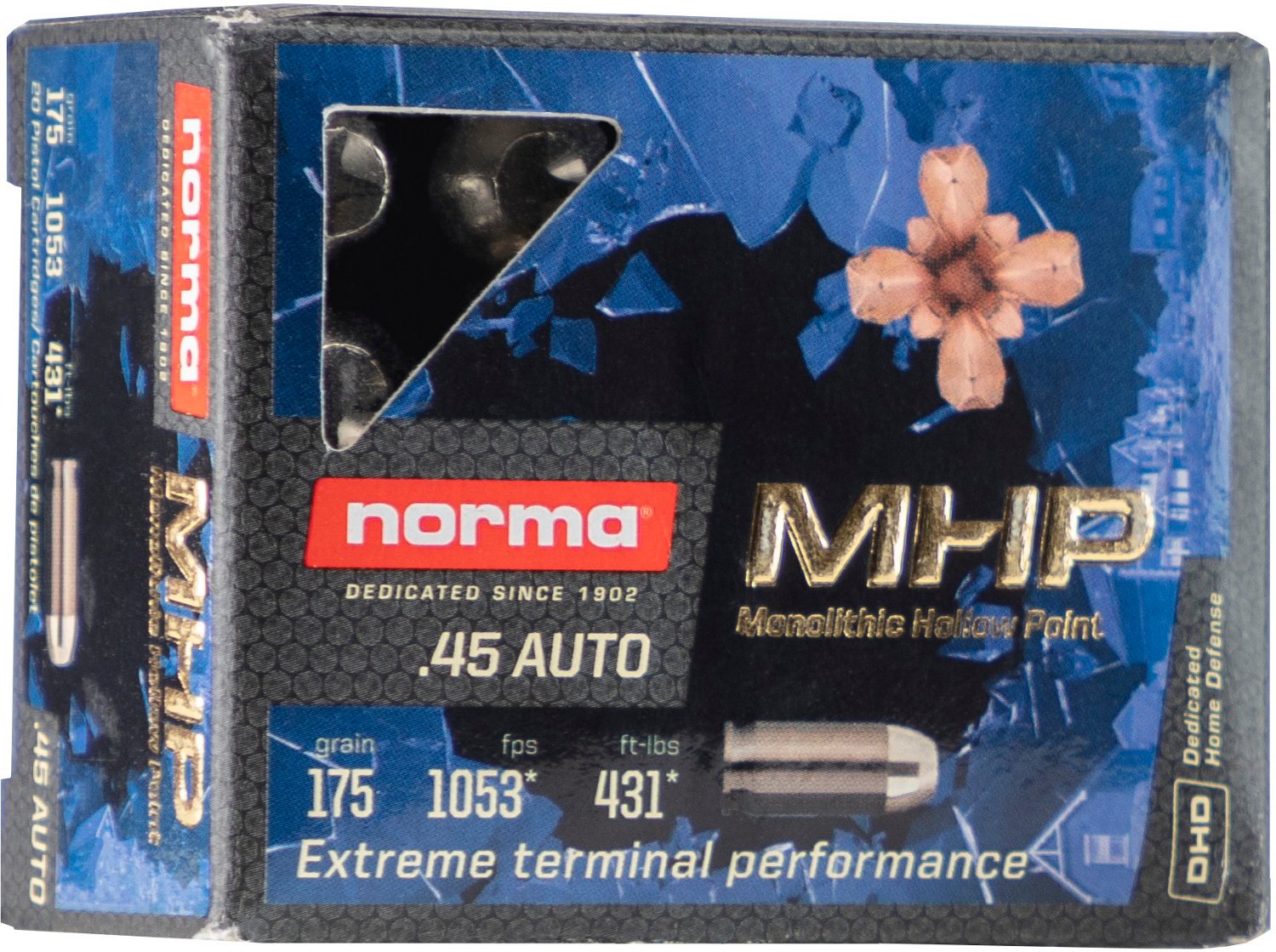 Norma USA Monolithic Hollow Point .45 Automatic 175-Grain Ammunition - 20 Rounds - view number 3