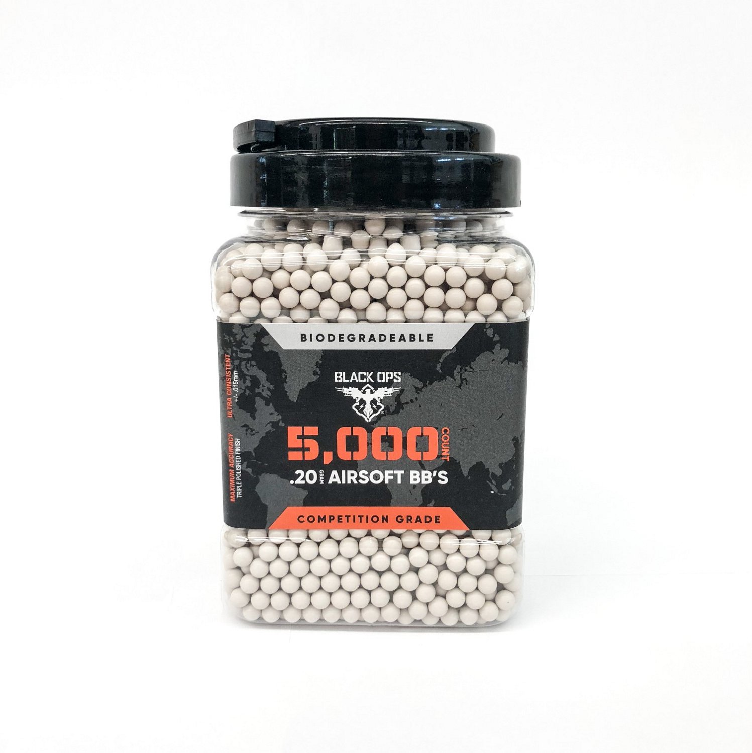 Black Ops .20 gr Biodegradable Airsoft BBs 5000Pack Academy