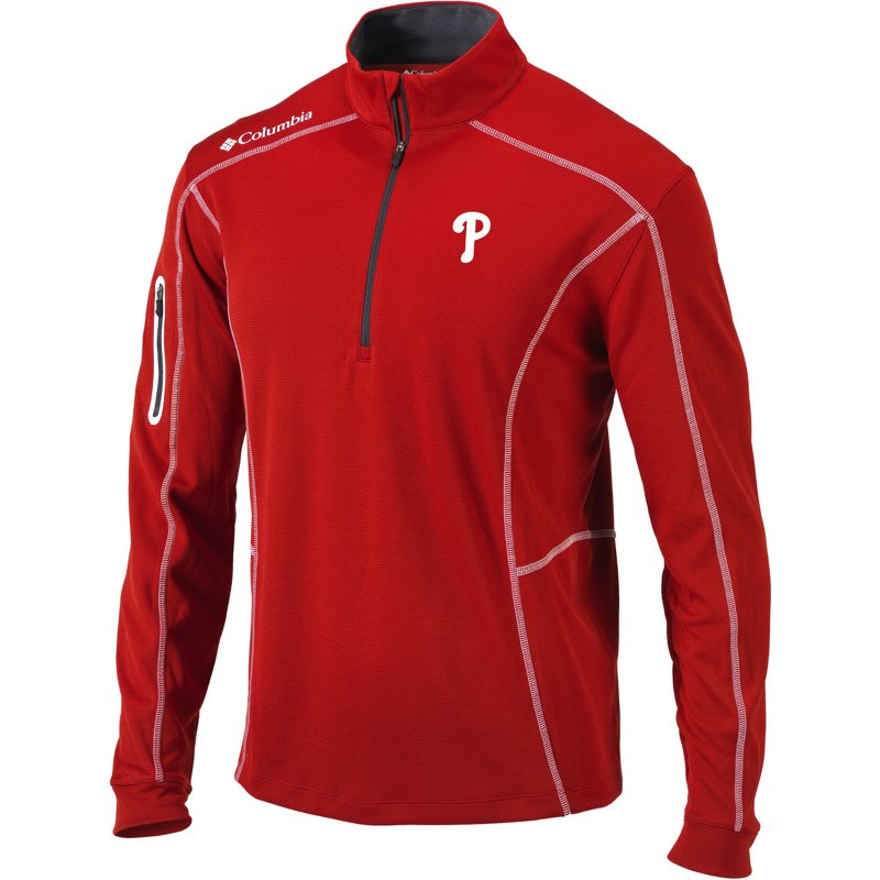 Columbia Sportswear Men's Philadelphia Phillies Shotgun 1/4 Zip Pullover