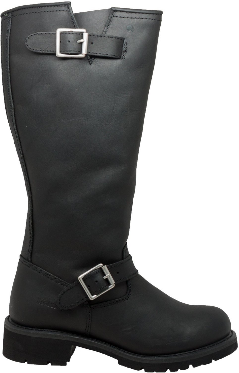 Stanley Grain Biker Boots Black