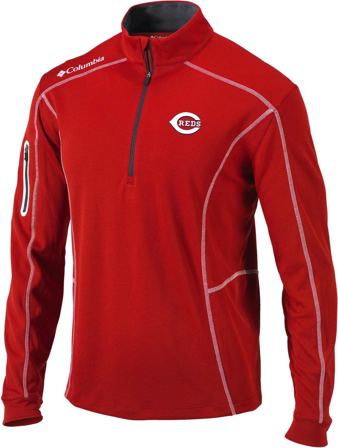 Columbia Sportswear Men's Cincinnati Reds Shotgun 1/4 Zip Pullover