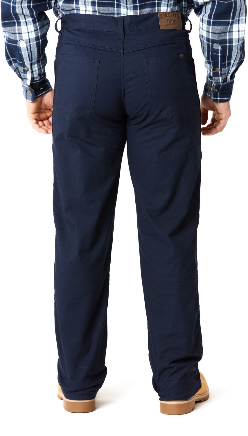 Smith's Workwear Men's Stretch Fleece-Lined Canvas 5-Pocket Pants                                                                - view number 2
