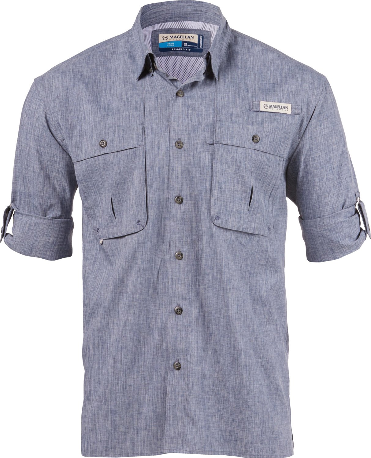 Magellan Outdoors Men's Aransas Pass Heather Long Sleeve Fishing Shirt - view number 4