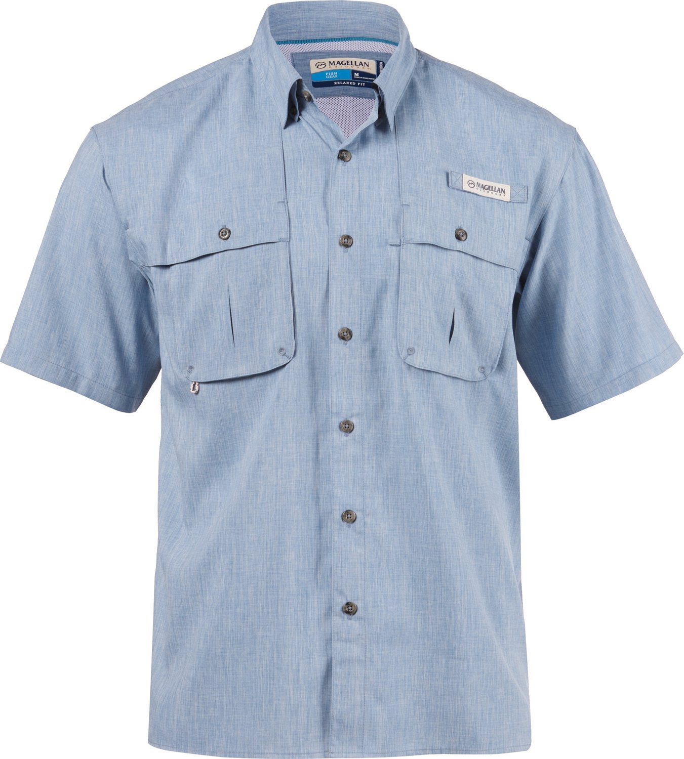 Magellan Outdoors Men's Aransas Pass Heather Short Sleeve Fishing Shirt ...