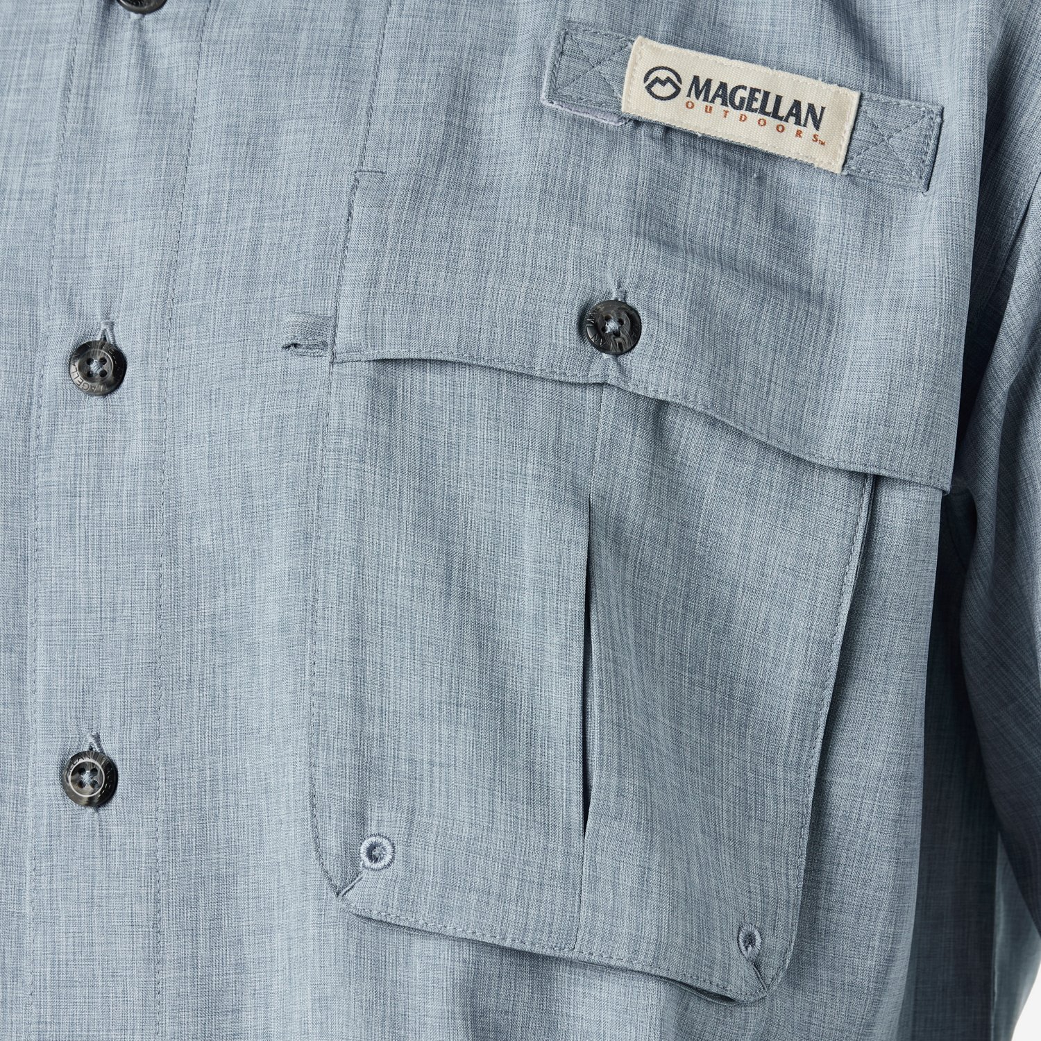 Magellan Outdoors Men's Aransas Pass Heather Short Sleeve Fishing Shirt - view number 3
