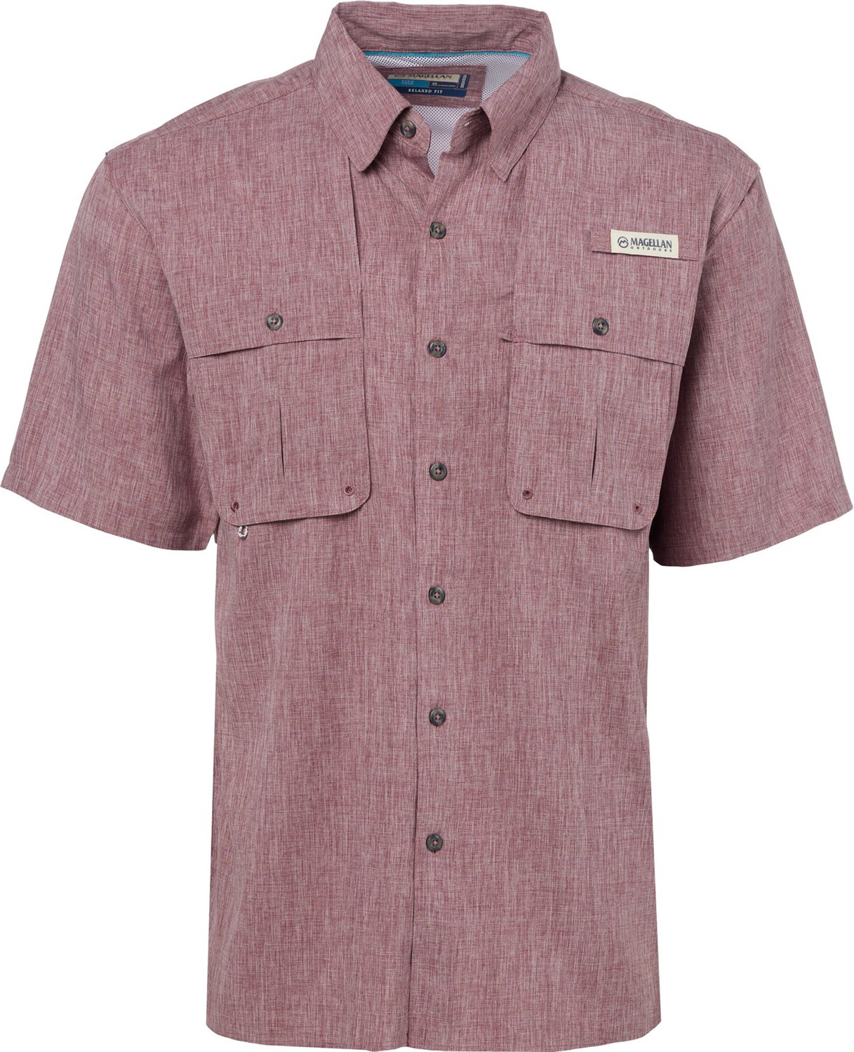 Magellan Outdoors Men's Aransas Pass Heather Short Sleeve Fishing Shirt - view number 3