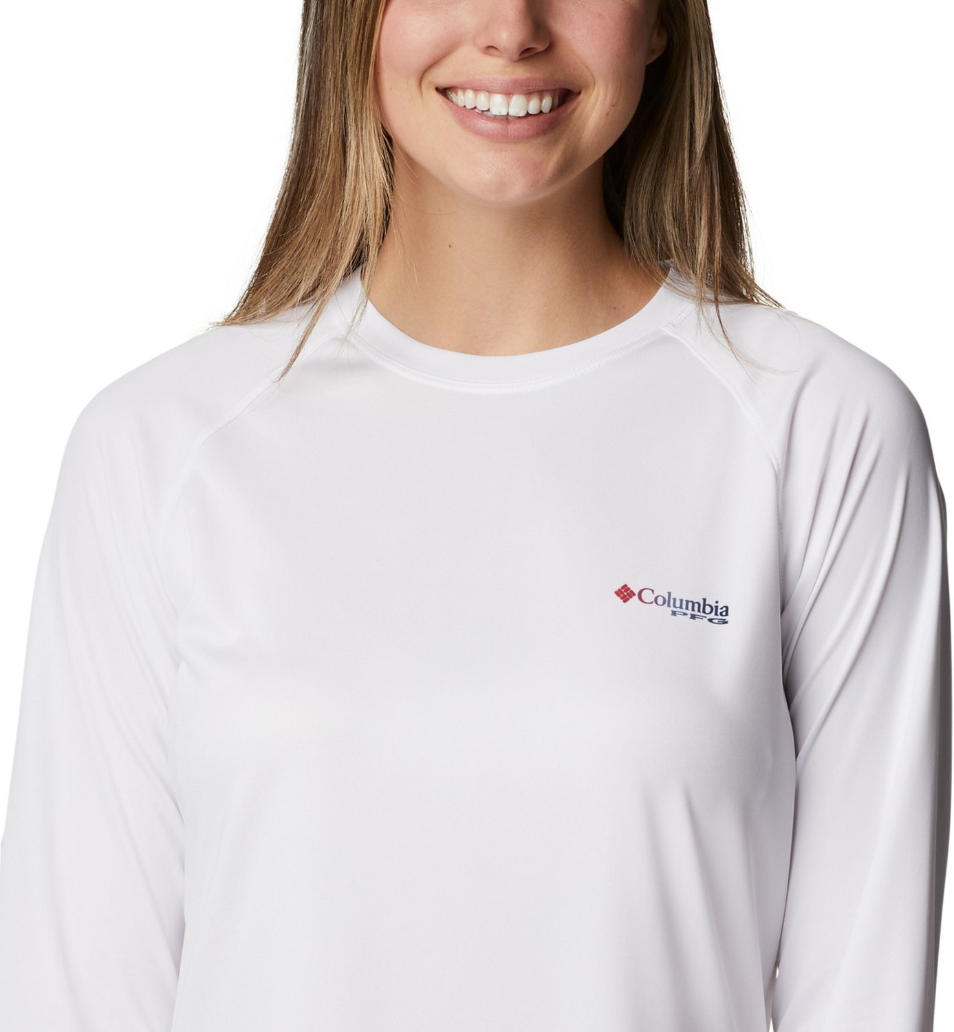 Columbia Women's Tidal Tee PFG Fish Flag Long Sleeve Shirt