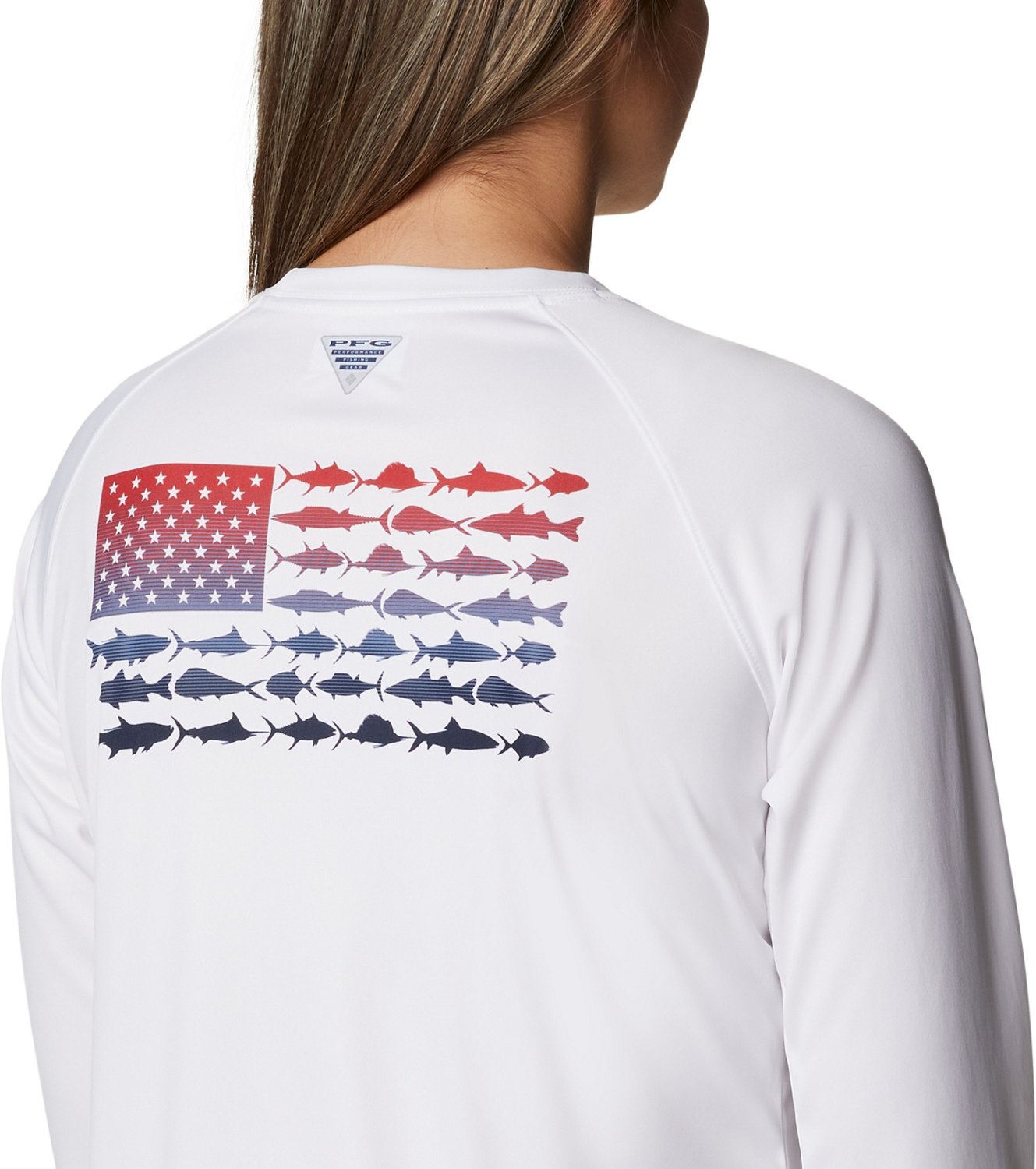 コロンビア Columbia Tidal Tee PFG Fish Flag Long Sleeve Shirt レディース シャツ トップス Whi Women's Columbia Tidal Tee™ PFG Fish Flag Long Sleeve Shirt