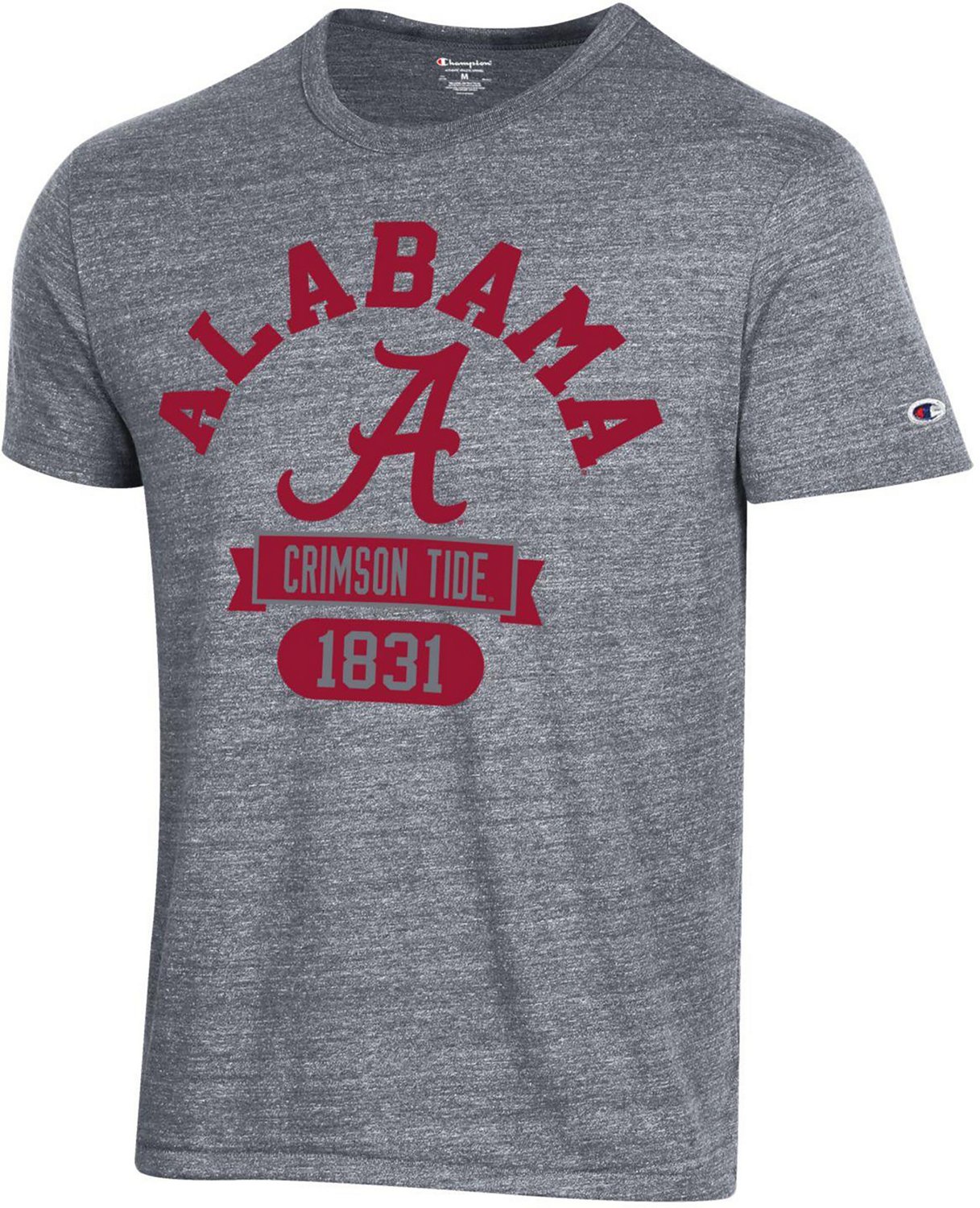 Champion Men's University of Alabama Football TriBlend Short Sleeve Tshirt Academy